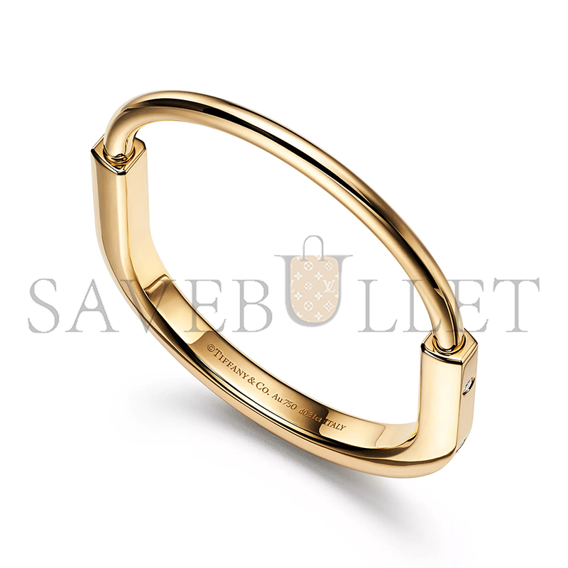 TIFFANY LOCK BANGLE IN YELLOW GOLD 70185393
